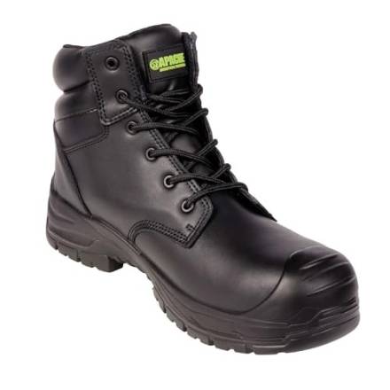 Apache Edmonton Black Recycled Leather Waterproof Safety Boot Size 7